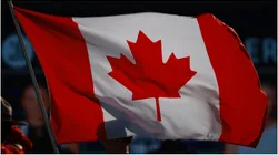 A Canada flag flies