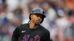 Francisco Lindor #12 of the New York Mets rounds the bases after hitting a home run in the first inning against the Colorado Rockies during their game at Citi Field on May 30, 2025 in New York City.