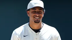 Jordan Love #10 of the Green Bay Packers throws out the ceremonial first pitch prior to a game between the Milwaukee Brewers and the Boston Red Sox at American Family Field on May 26, 2025 in Milwaukee, Wisconsin.