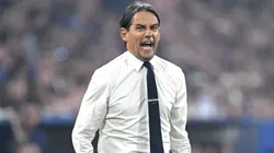 Simone Inzaghi, Head Coach of FC Internazionale, reacts during the UEFA Champions League Final 2025 between Paris Saint-Germain and FC Internazionale Milano at Munich Football Arena on May 31, 2025 in Munich, Germany.