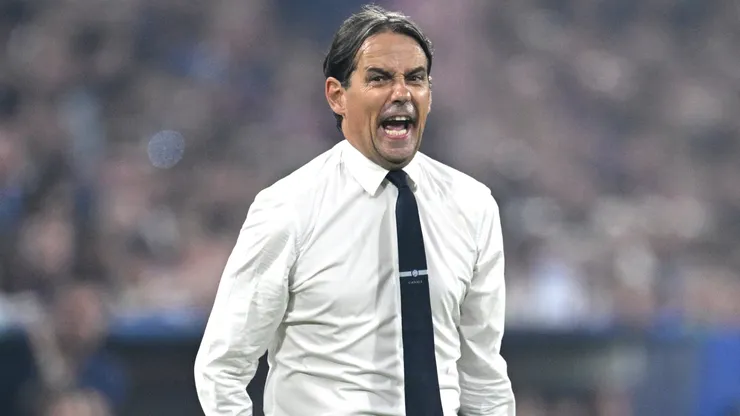 Simone Inzaghi, Head Coach of FC Internazionale, reacts during the UEFA Champions League Final 2025 between Paris Saint-Germain and FC Internazionale Milano at Munich Football Arena on May 31, 2025 in Munich, Germany.