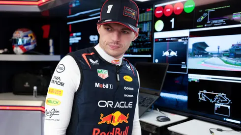 Max Verstappen of the Netherlands and Oracle Red Bull Racing looks on in the garage prior to the F1 Grand Prix of Spain at Circuit de Barcelona-Catalunya on June 01, 2025 in Barcelona, Spain.