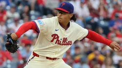Jesús Luzardo #44 of the Philadelphia Phillies delivers a pitch in the first inning during a game against the Milwaukee Brewers at Citizens Bank Park on May 31, 2025 in Philadelphia, Pennsylvania.