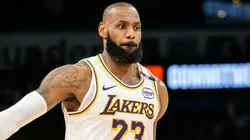 LeBron James #23 of the Los Angeles Lakers brings the ball up court during the third quarter against the Oklahoma City Thunder at Paycom Center on April 6, 2025 in Oklahoma City, Oklahoma.