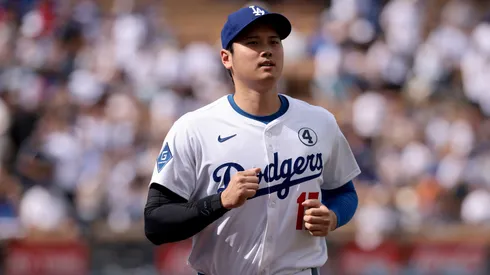 Shohei Ohtani #17 of the Los Angeles Dodgers looks on before the game against the New York Yankees at Dodger Stadium on June 01, 2025 in Los Angeles, California.