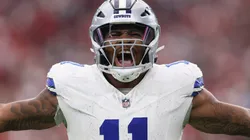 Linebacker Micah Parsons #11 of the Dallas Cowboys reacts to a sack against the Arizona Cardinals during the NFL game at State Farm Stadium on September 24, 2023 in Glendale, Arizona. The Cardinals defeated the Cowboys 28-16.