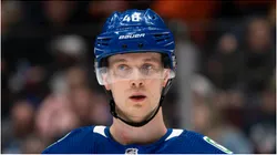 Elias Pettersson at Rogers Arena in Vancouver.