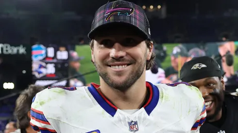 Josh Allen #17 of the Buffalo Bills looks on after a the game against the Baltimore Ravens at M&T Bank Stadium on September 29, 2024 in Baltimore, Maryland.