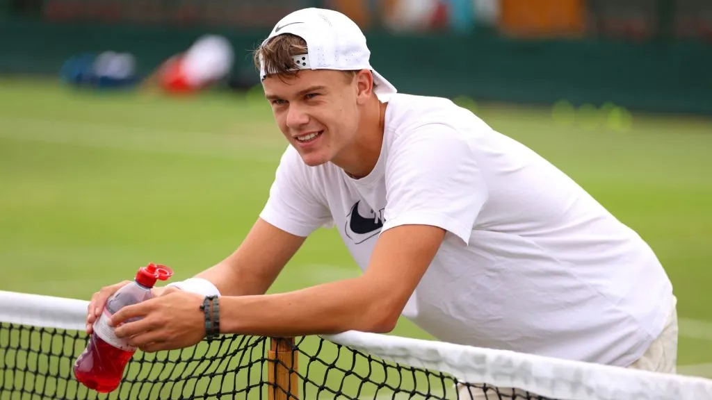 Holger Rune of Denmark looks on ahead of The Championships – Wimbledon 2023 at All England Lawn Tennis and Croquet Club on June 30, 2023. (Source: Clive Brunskill/Getty Images)