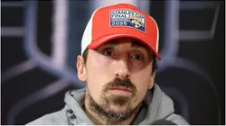 Brad Marchand at Rogers Place on June 03, 2025 in Edmonton, Alberta.