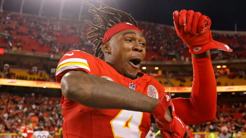 Rashee Rice celebrating a score