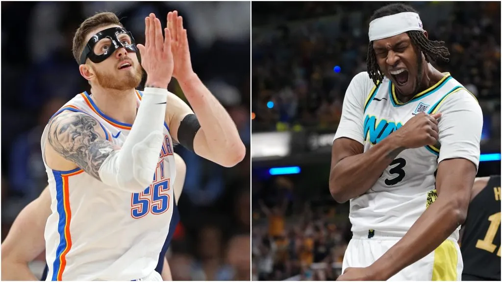 Isaiah Hartenstein (left) and Myles Turner (right)