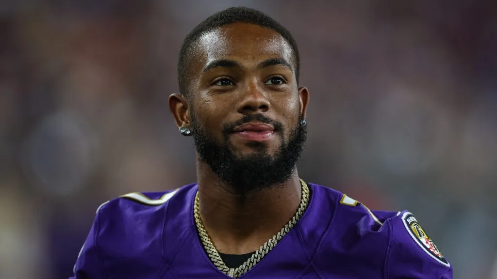 Rashod Bateman during a game with the Ravens