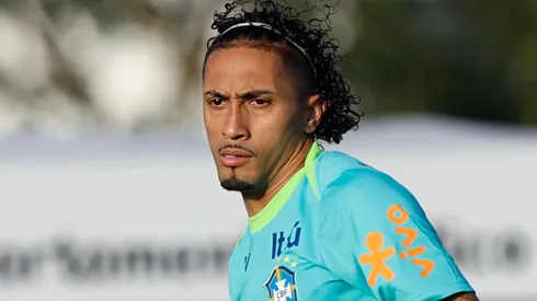 Brazil's player Raphinha during a training at Joaquim Grava training center on June 02, 2025 in Sao Paulo, Brazil. Carlo Ancelotti begins his tenure as coach of Brazil on the way to the 2026 FIFA World Cup.