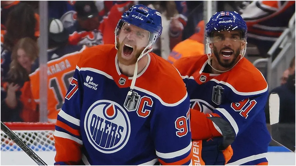 Connor McDavid and Evander Kane of the Edmonton Oilers – Bruce Bennett/Getty Images