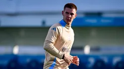 Franco Mastantuono of Argentina looks on during a training session at Lionel Andres Messi Training Camp on June 3, 2025 in Ezeiza, Argentina.