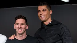 Lionel Messi (left) with Cristiano Ronaldo (right)