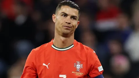 Cristiano Ronaldo of Portugal reacts during the UEFA Nations League 2025 semifinal match between Germany and Portugal at Munich Football Arena on June 04, 2025 in Munich, Germany.