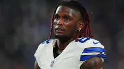 CeeDee Lamb #88 of the Dallas Cowboys warms up prior to a game against the New York Giants at MetLife Stadium on September 10, 2023 in East Rutherford, New Jersey.
