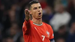 Cristiano Ronaldo of Portugal reacts during the UEFA Nations League 2025 semifinal match between Germany and Portugal at Munich Football Arena on June 04, 2025 in Munich, Germany.