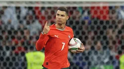 Cristiano Ronaldo of Portugal celebrates scoring his team's second goal during the UEFA Nations League 2025 final match between Portugal and Spain