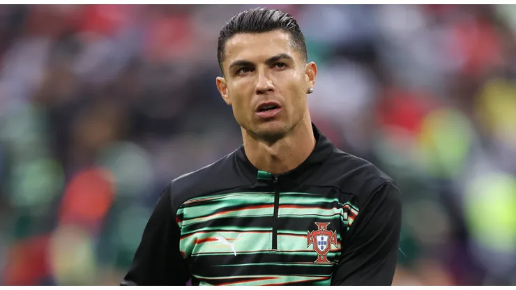 Cristiano Ronaldo of Portugal warms up prior to the UEFA Nations League 2025 final match between Portugal and Spain at Munich Football Arena on June 08, 2025 in Munich, Germany.