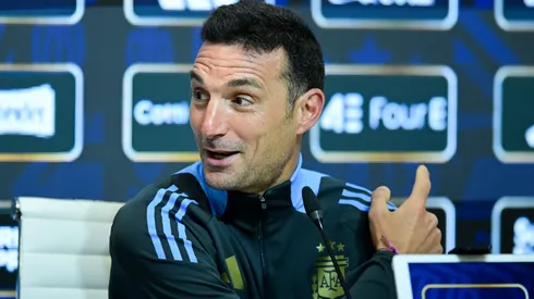 Lionel Scaloni head coach of Argentina speaks during a press conference on June 4, 2025 in Ezeiza, Argentina.