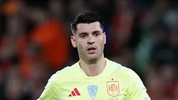 Álvaro Morata #7 of Spain in action in the second half of the UEFA Nations League quarterfinal leg one match between Netherlands and Spain