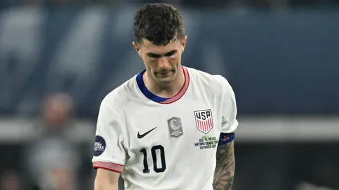 Christian Pulisic during the Concacaf Nations League final match between Mexico and USMNT at AT&T Stadium on March 24, 2024 in Arlington, Texas.