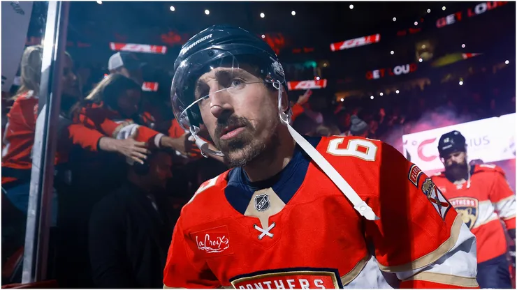 Brad Marchand at Amerant Bank Arena on May 26, 2025 in Sunrise, Florida.