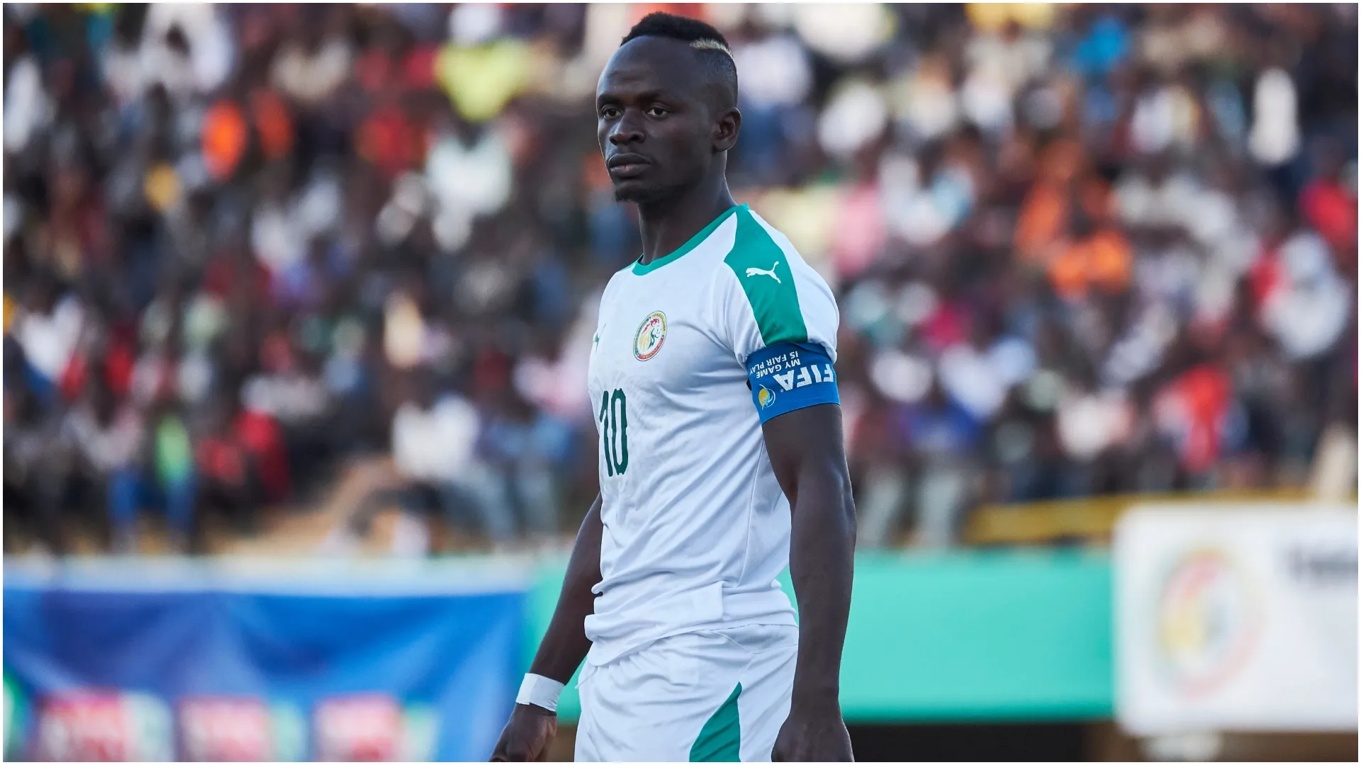 Sadio Mane playing for Senegal
