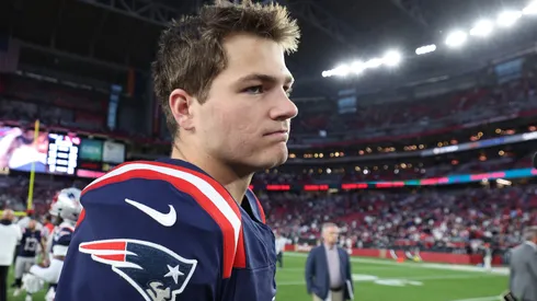 Drake Maye #10 of the New England Patriots.