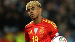 Lamine Yamal of Spain looks on during the UEFA Nations League 2025 semifinal.