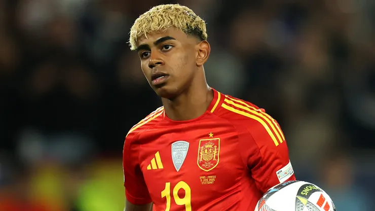 Lamine Yamal of Spain looks on during the UEFA Nations League 2025 semifinal.