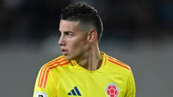 James Rodriguez of Colombia looks on during the match vs Argentina.