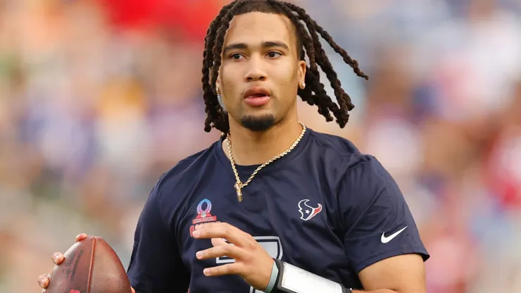 C.J. Stroud #7 of the Houston Texans and AFC looks to throw the ball during the 2024 NFL Pro Bowl Games at Camping World Stadium on February 04, 2024 in Orlando, Florida.