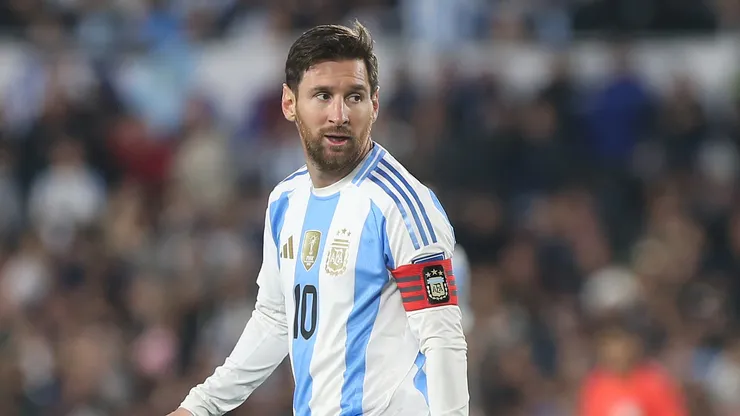 Lionel Messi of Argentina looks on during a World Cup Qualifier match.