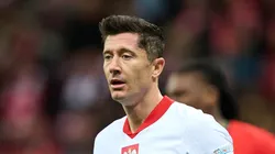 Robert Lewandowski of Poland looks on during the UEFA Nations League 2024/25 League A Group A1 match between Poland and Portugal