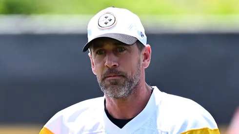 Aaron Rodgers #8 of the Pittsburgh Steelers.