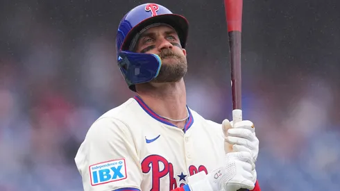 Bryce Harper, the franchise’s most prominent star today, in action for the Phillies.