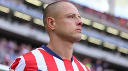 Javier Hernandez of Chivas walks onto the pitch for the 5th round match between Chivas and Queretaro as part of the Torneo Clausura 2025 Liga MX at Akron Stadium on February 1, 2025 in Zapopan, Mexico.