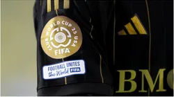 A detailed view of a Club World Cup logo on the jersey
