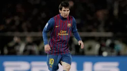 Lionel Messi controls the ball during the FIFA Club World Cup Final match between Santos and Barcelona in 2011.