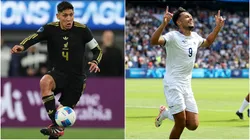 Edson Alvarez of Mexico and Rafael Nunez of Dominican Republic