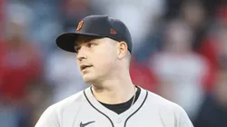 Tarik Skubal after a strikeout against Zach Neto on May 02, 2025 in Anaheim.