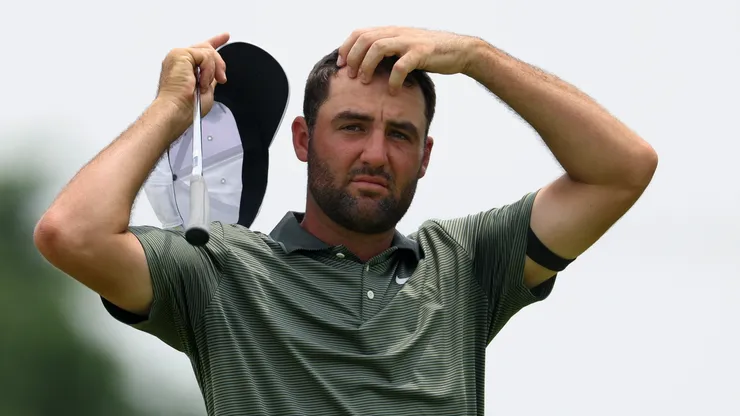 Scottie Scheffler during the 2025 U.S. Open at Oakmont Country Club