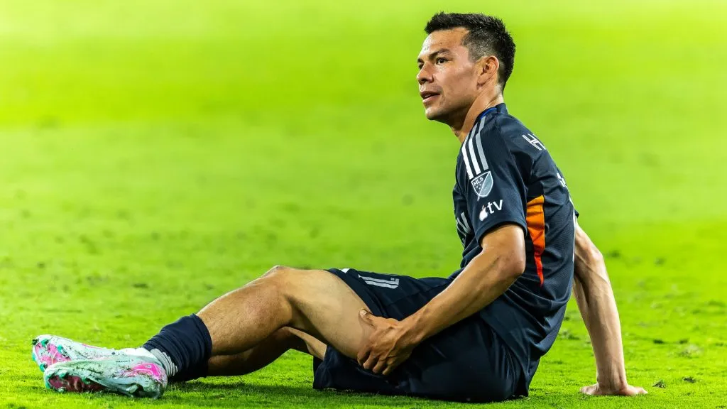 Hirving Lozano #11 of San Diego FC on the floor after suffering an injury against Austin FC. (Francisco Vega/Getty Images)