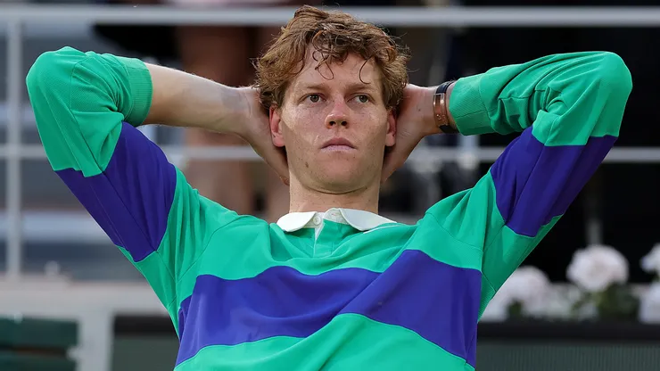 Jannik Sinner of Italy following his defeat to Carlos Alcaraz of Spain at the Roland Garros final.