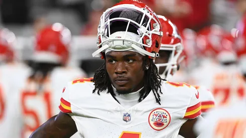 Rashee Rice during a Chiefs game.