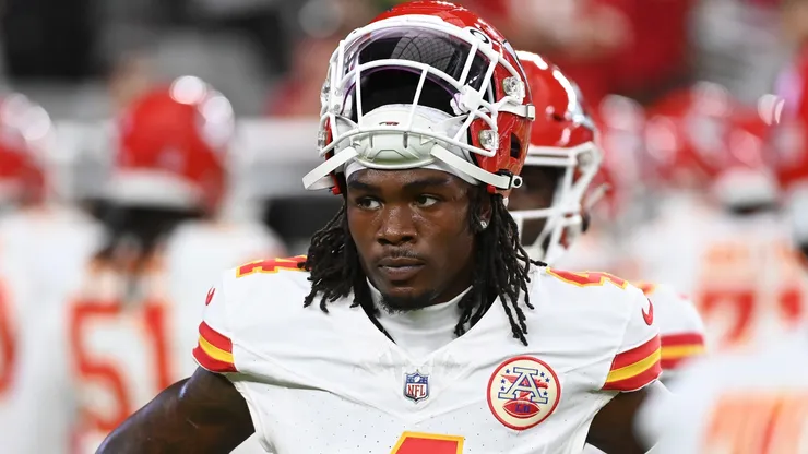 Rashee Rice during a Chiefs game.